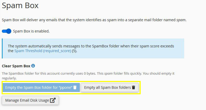 Revisa Lee Y Elimina Tu Carpeta De Spam Spambox En Cpanel Preguntas Frecuentes Plusplushosting Net